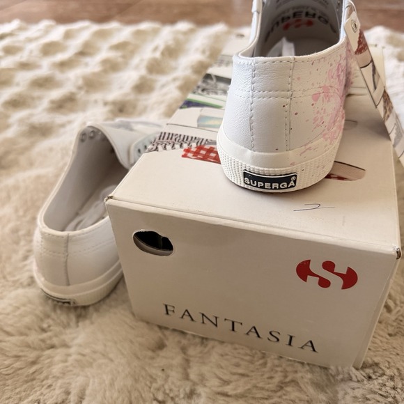 Superga 2750 Splatter Sneakers - White/Pink - Women's 9 / Men's 7.5 (NIB) - Picture 7 of 12